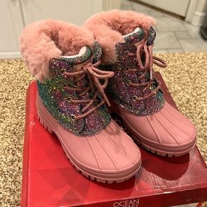 Ocean & Coast Pink Glitter Duckboot